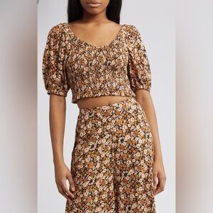 Rip Curl Sea of Dreams Brown and Tan Top Size Small NWT